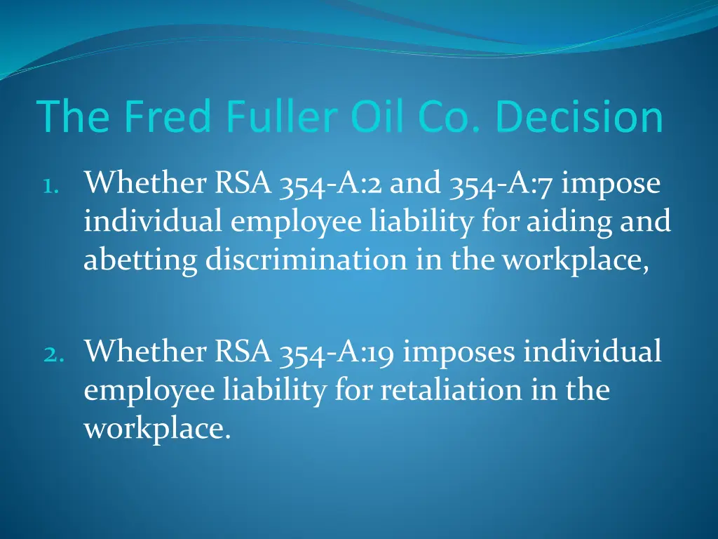 the fred fuller oil co decision