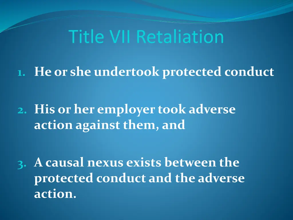 title vii retaliation