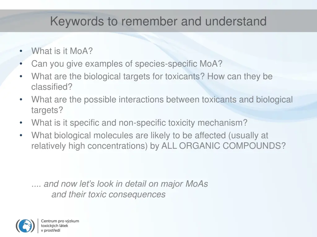 keywords to remember and understand