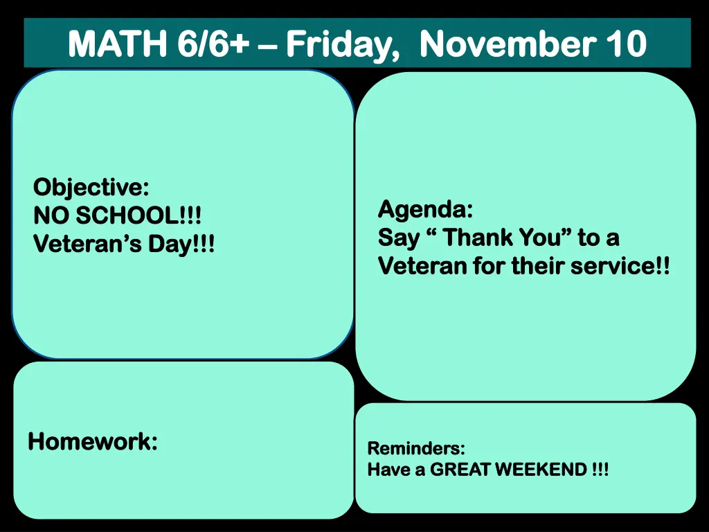 math 6 6 math 6 6 friday november 10 friday