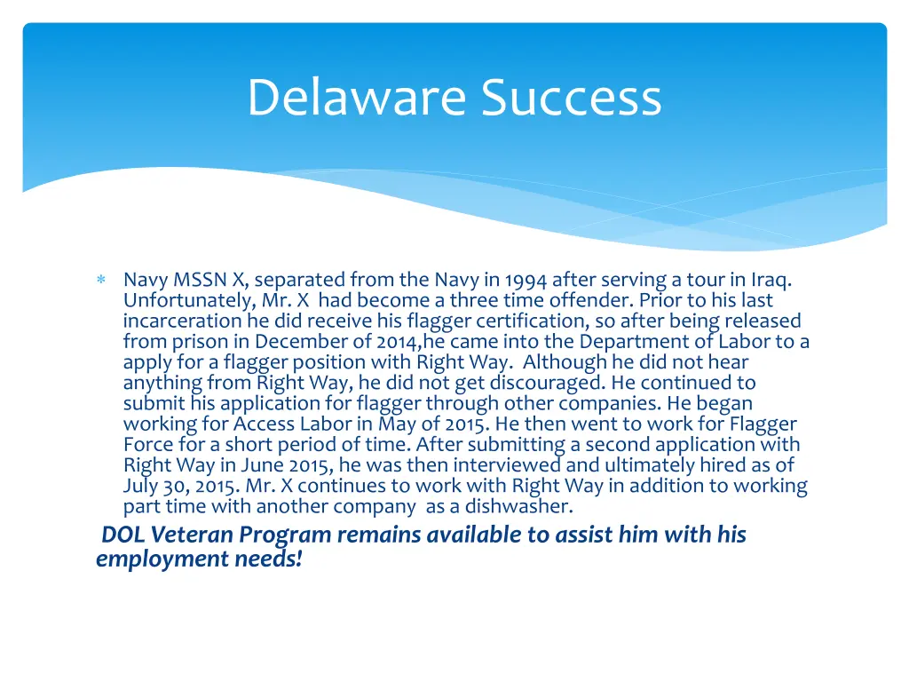 delaware success