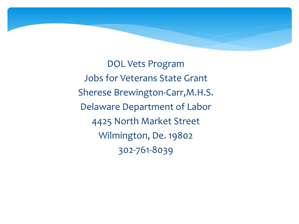 dol vets program jobs for veterans state grant