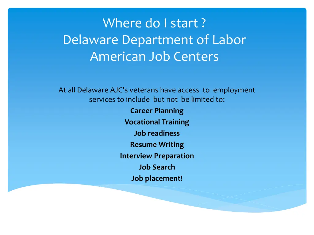 where do i start delaware department of labor