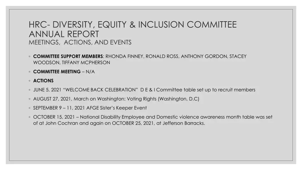 hrc diversity equity inclusion committee annual