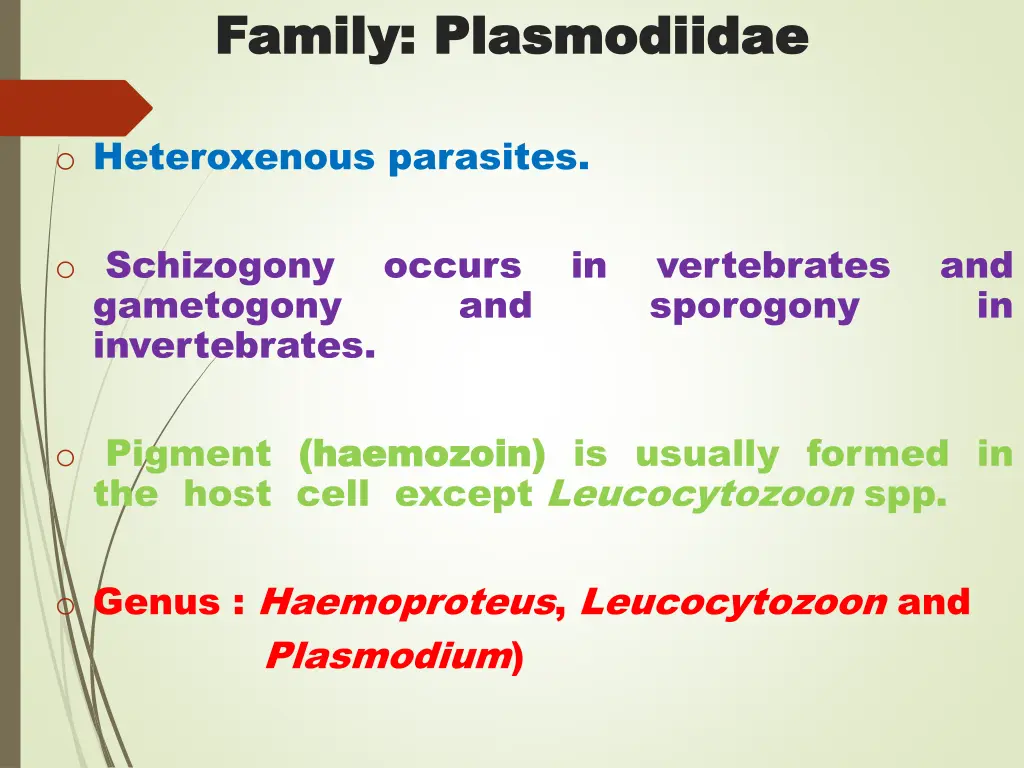 family family plasmodiidae plasmodiidae