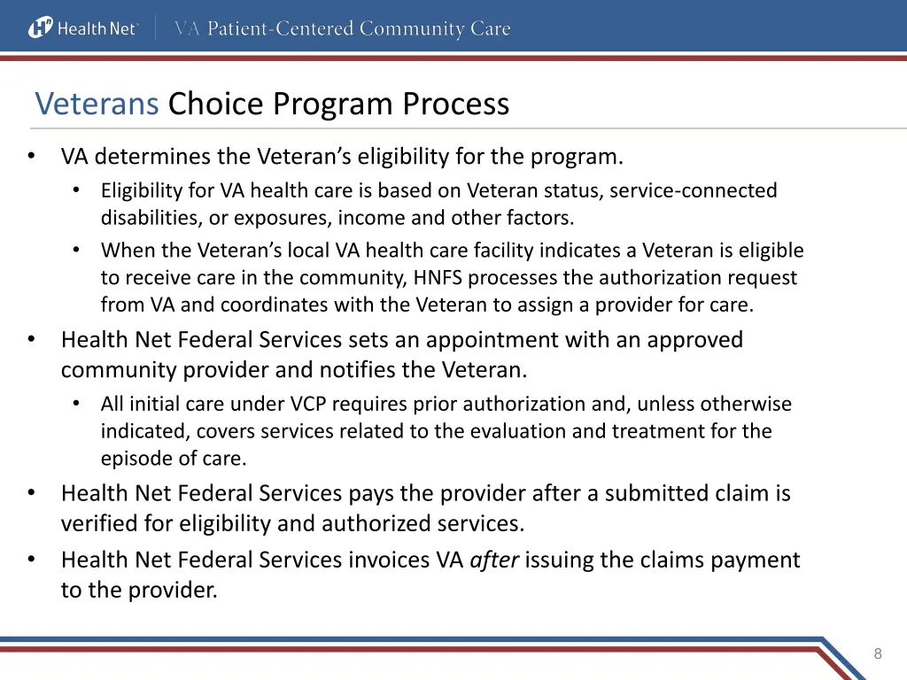 veterans choice program process