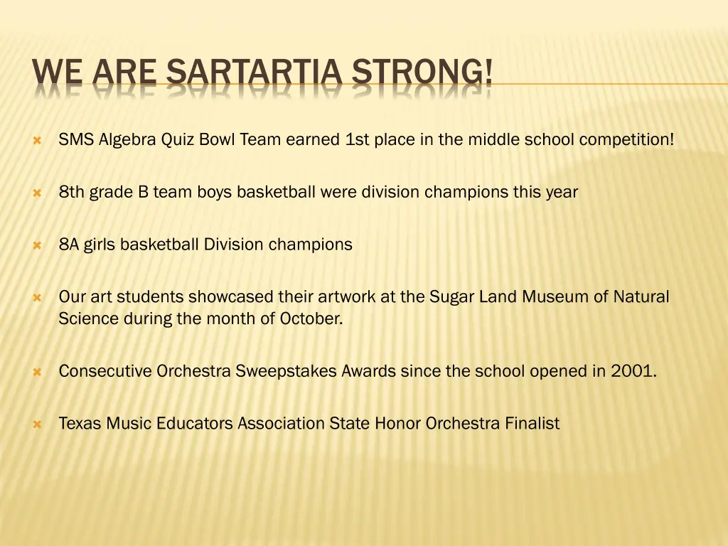 we are sartartia strong 2