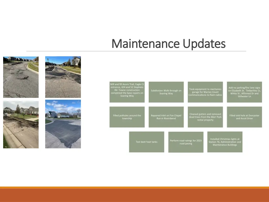 maintenance updates maintenance updates