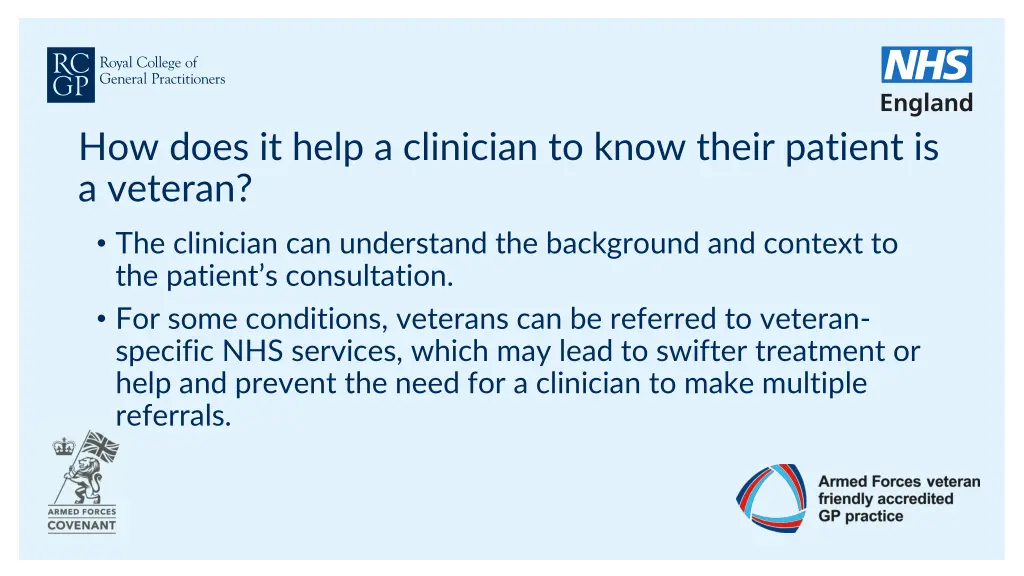 how does it help a clinician to know their