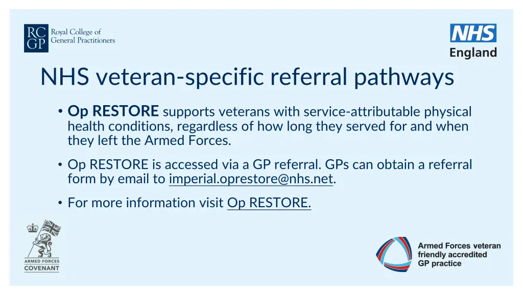 nhs veteran specific referral pathways 1