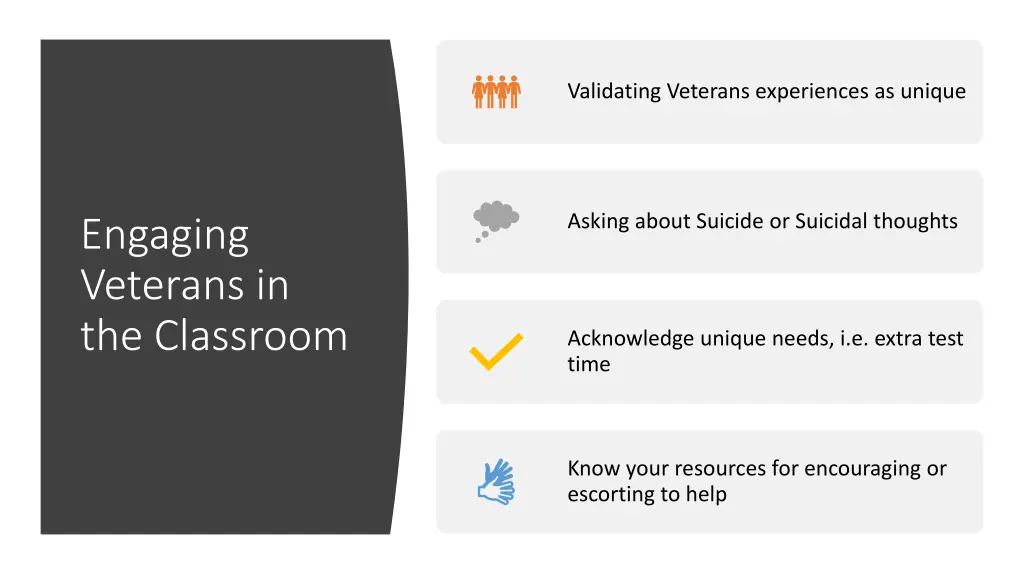 validating veterans experiences as unique