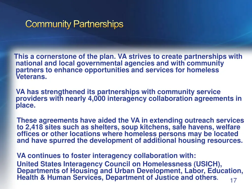 community partnerships