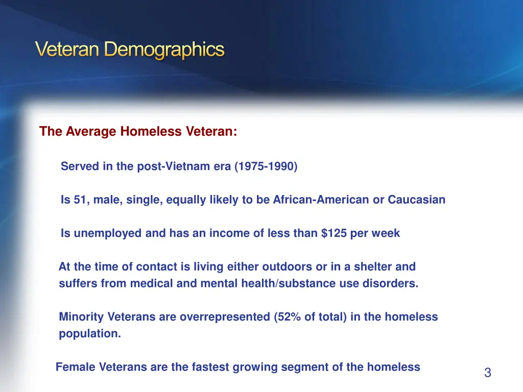 veteran demographics