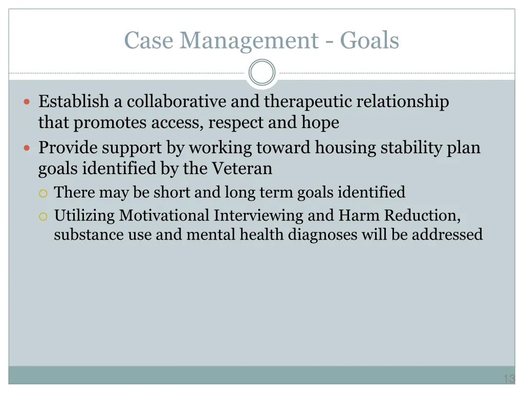 case management goals