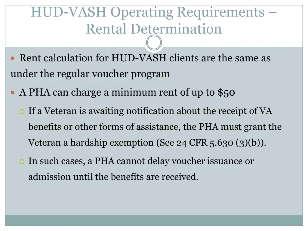 hud vash operating requirements rental