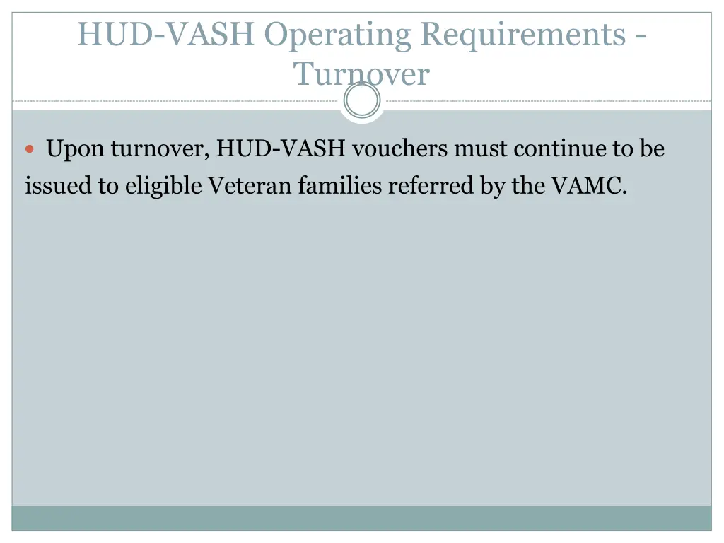 hud vash operating requirements turnover