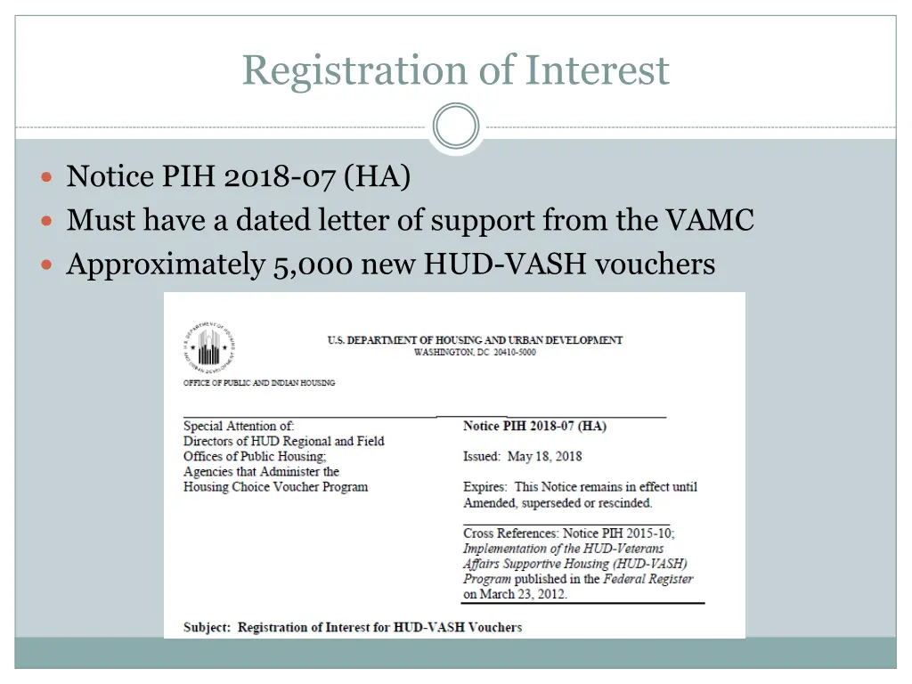 registration of interest