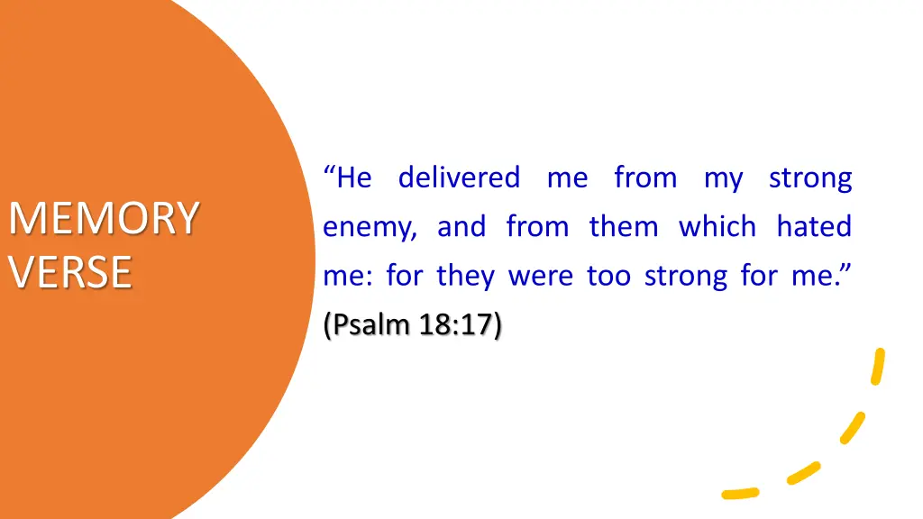 he delivered me from my strong