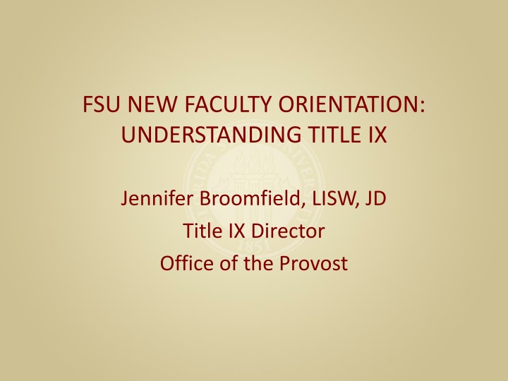 fsu new faculty orientation understanding title ix