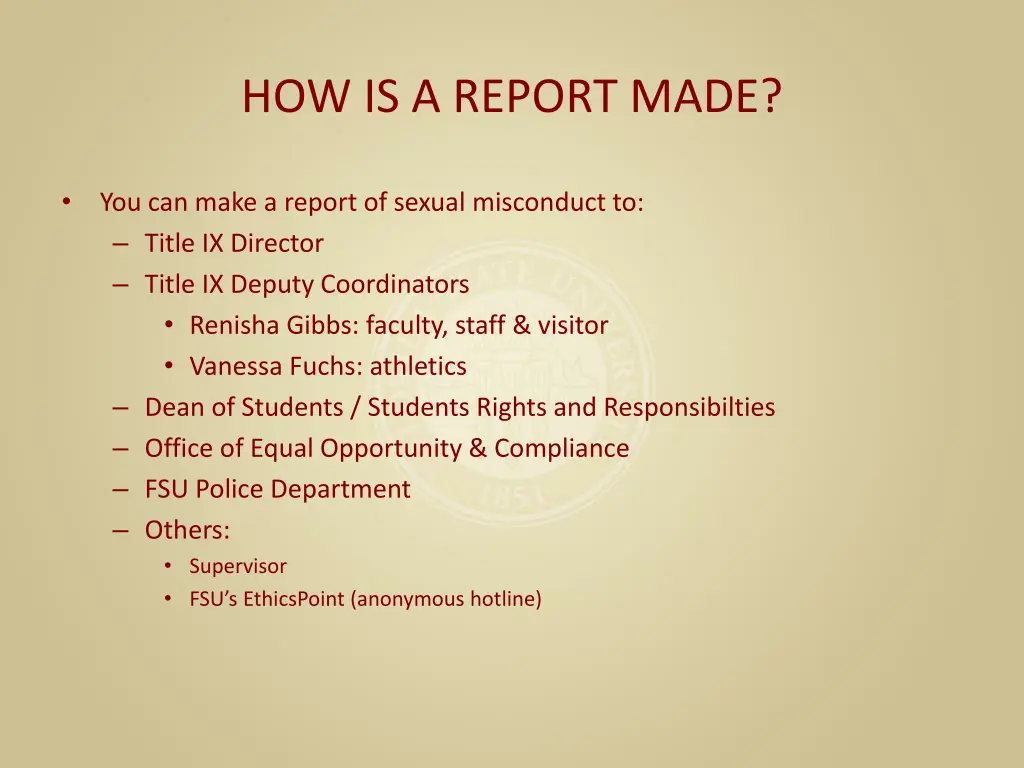 how is a report made