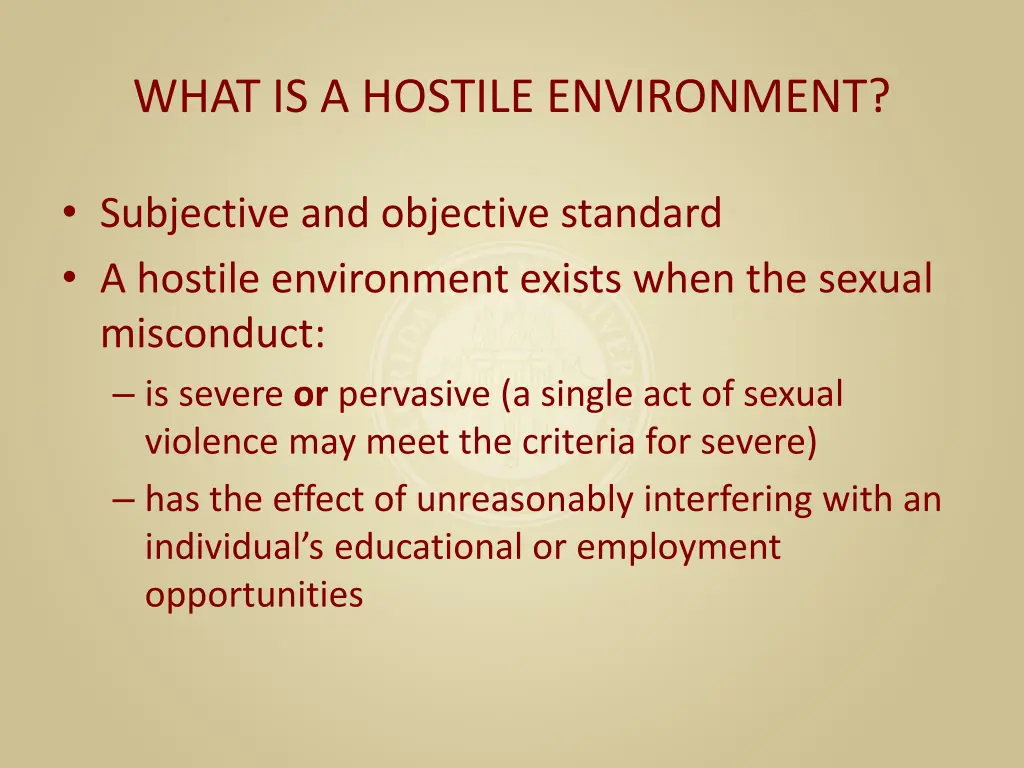 what is a hostile environment