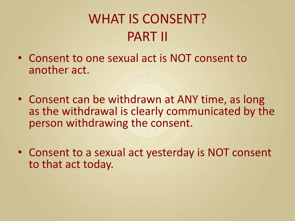 what is consent part ii