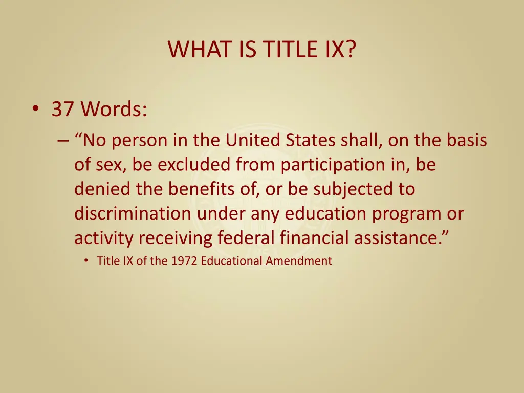 what is title ix