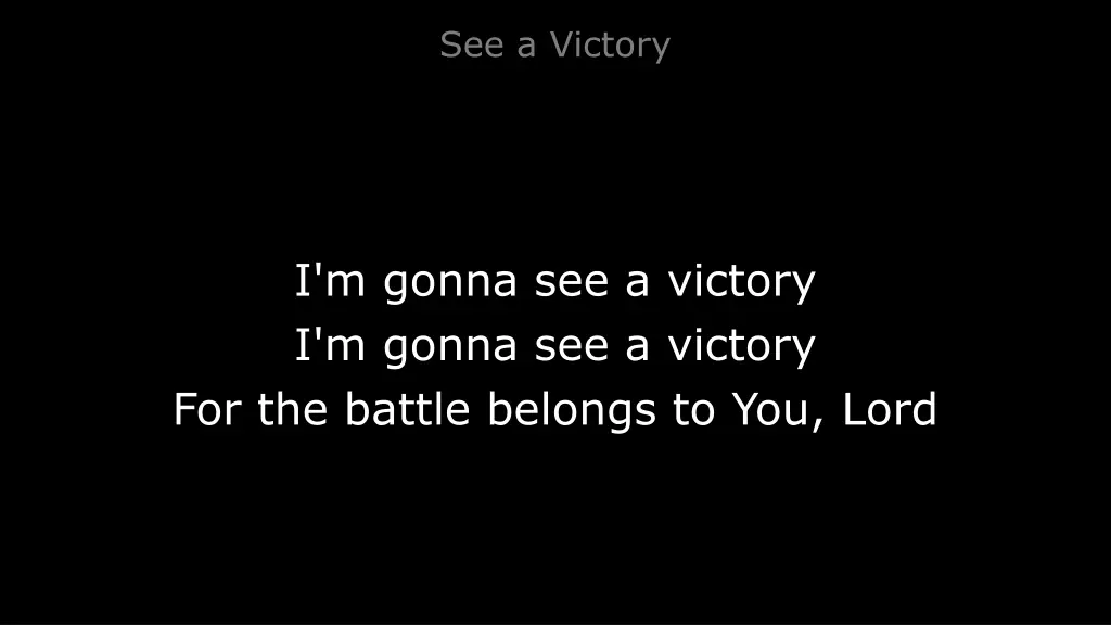 see a victory 1