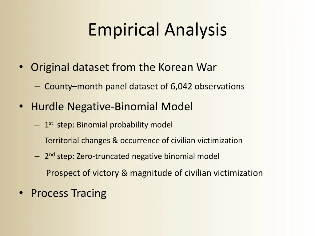 empirical analysis