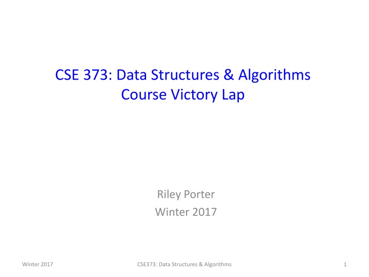 cse 373 data structures algorithms course victory