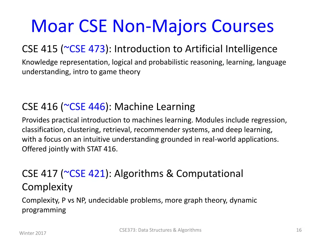 moar cse non majors courses