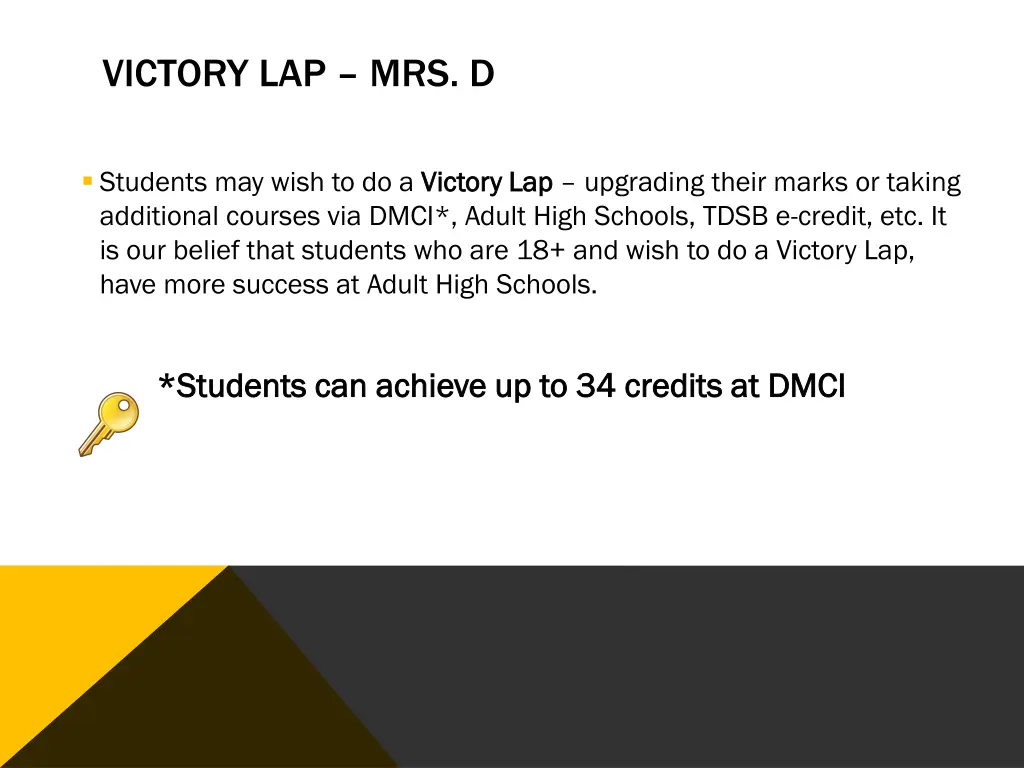 victory lap mrs d