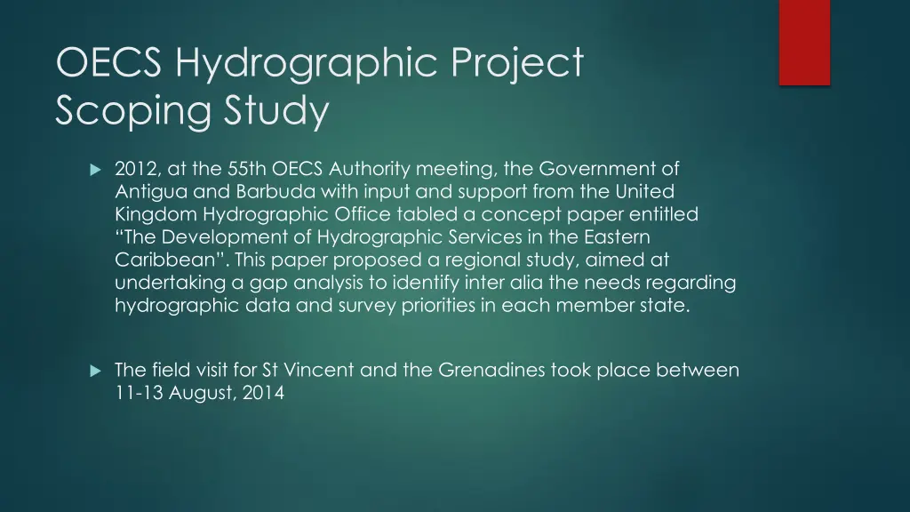 oecs hydrographic project scoping study