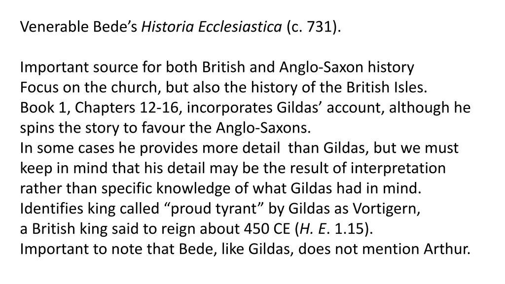 venerable bede s historia ecclesiastica c 731