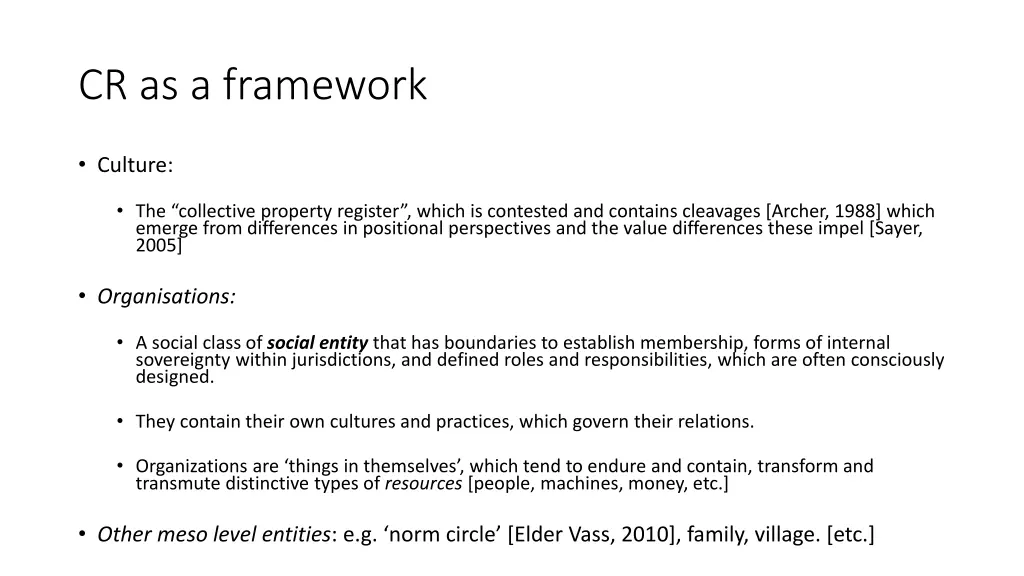 cr as a framework 4