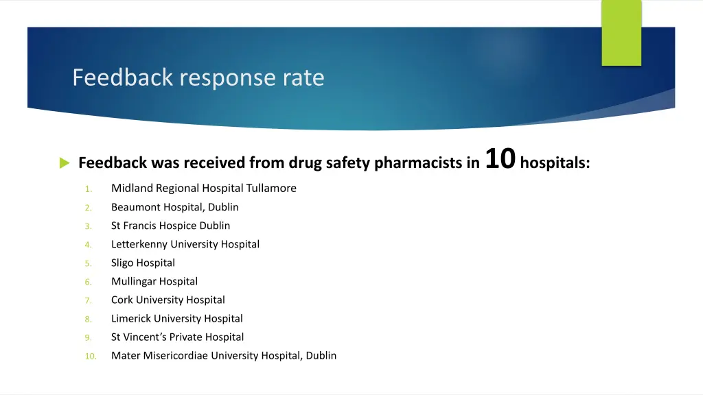 feedback response rate