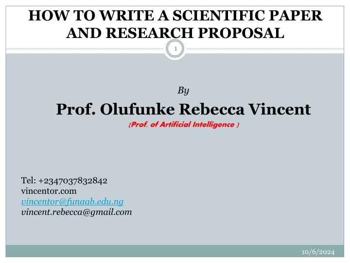 how to write a scientific paper and research