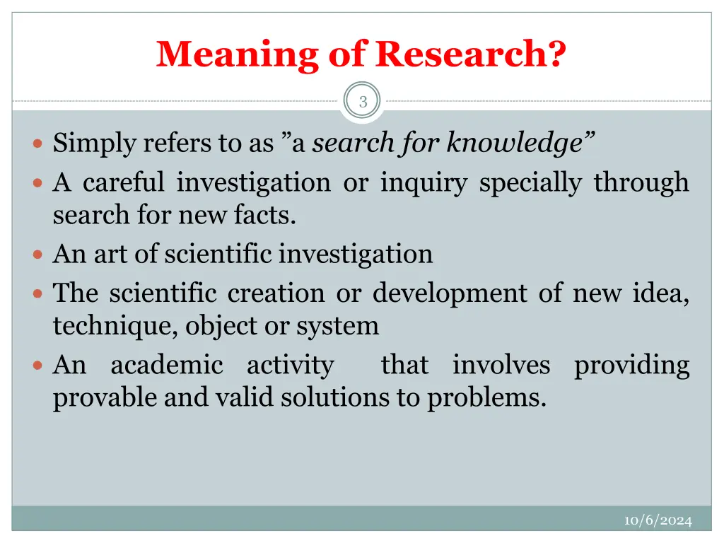 meaning of research