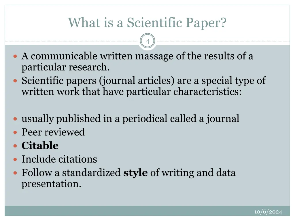 what is a scientific paper