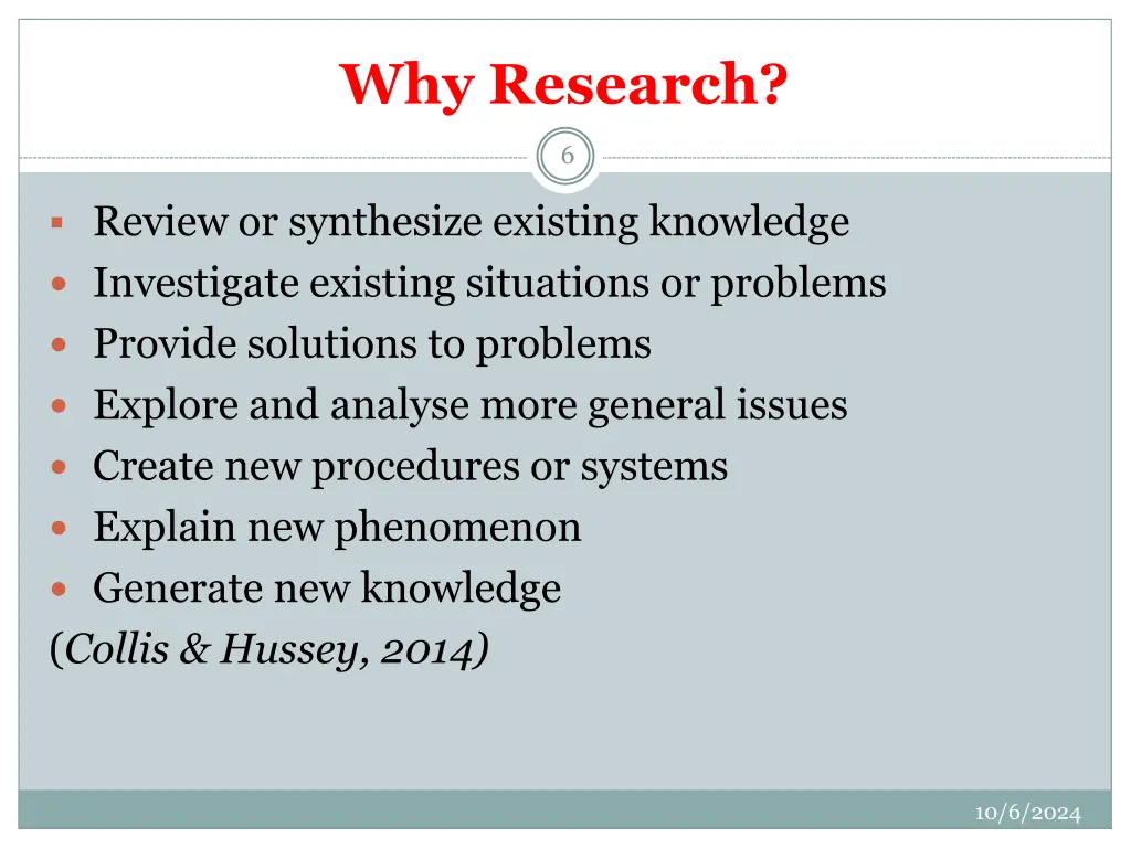 why research