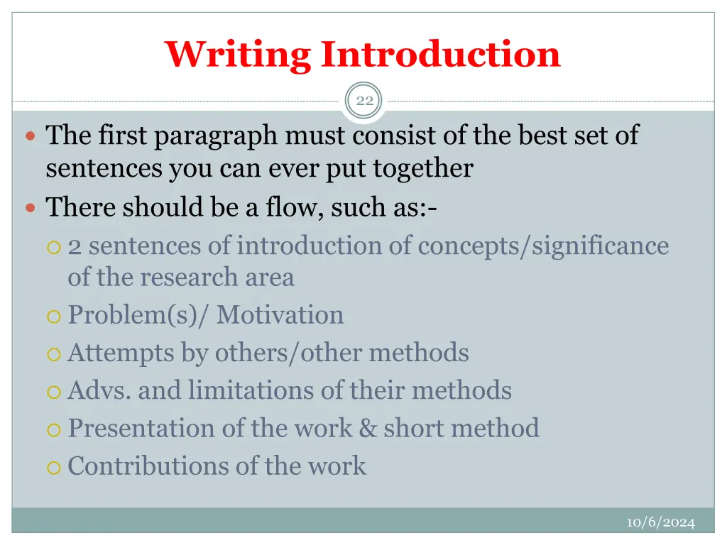 writing introduction