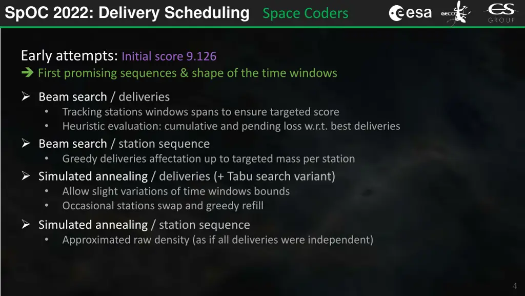 spoc 2022 delivery scheduling space coders 2