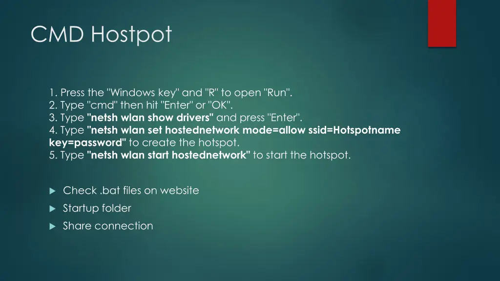 cmd hostpot