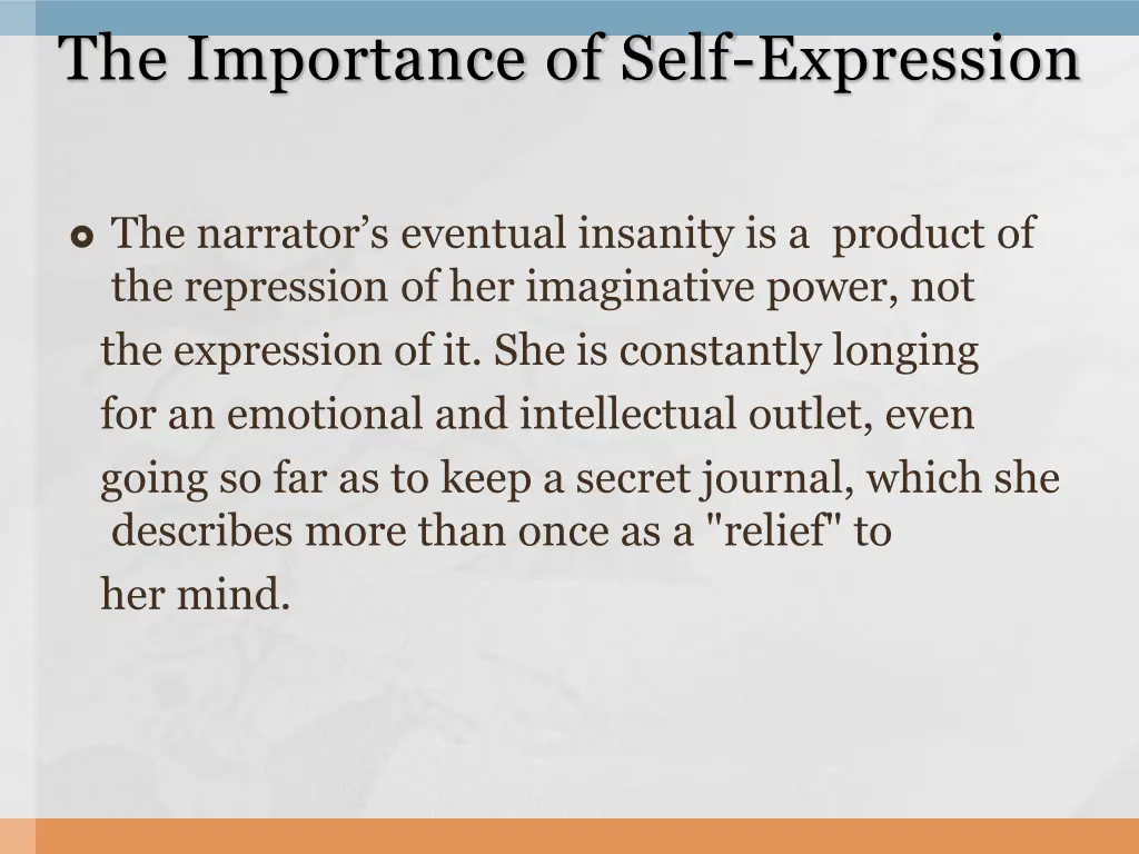 the importance of self expression