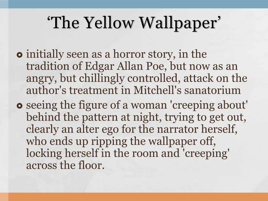 the yellow wallpaper 1