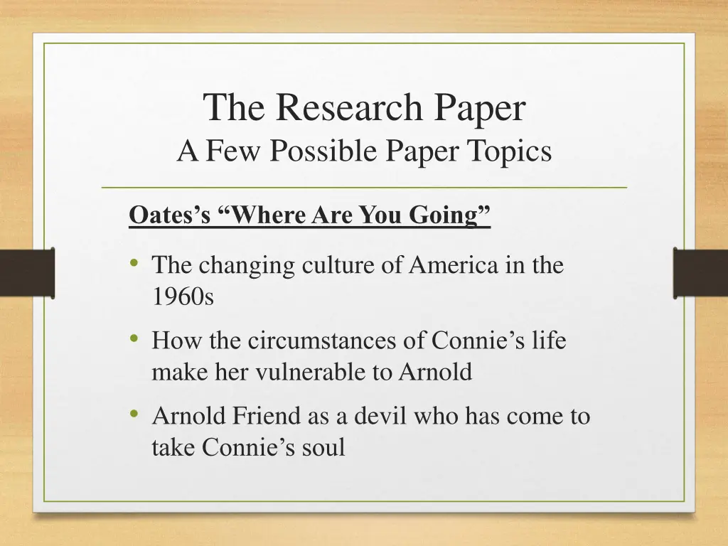 the research paper a few possible paper topics 2