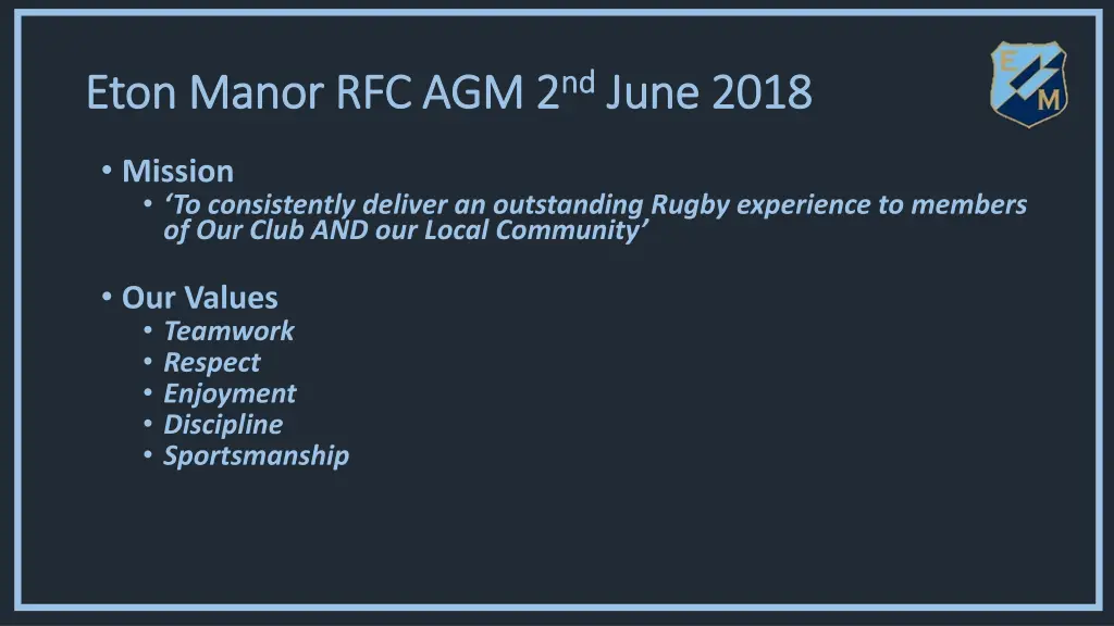 eton manor rfc agm 2 eton manor rfc agm 2 nd 6