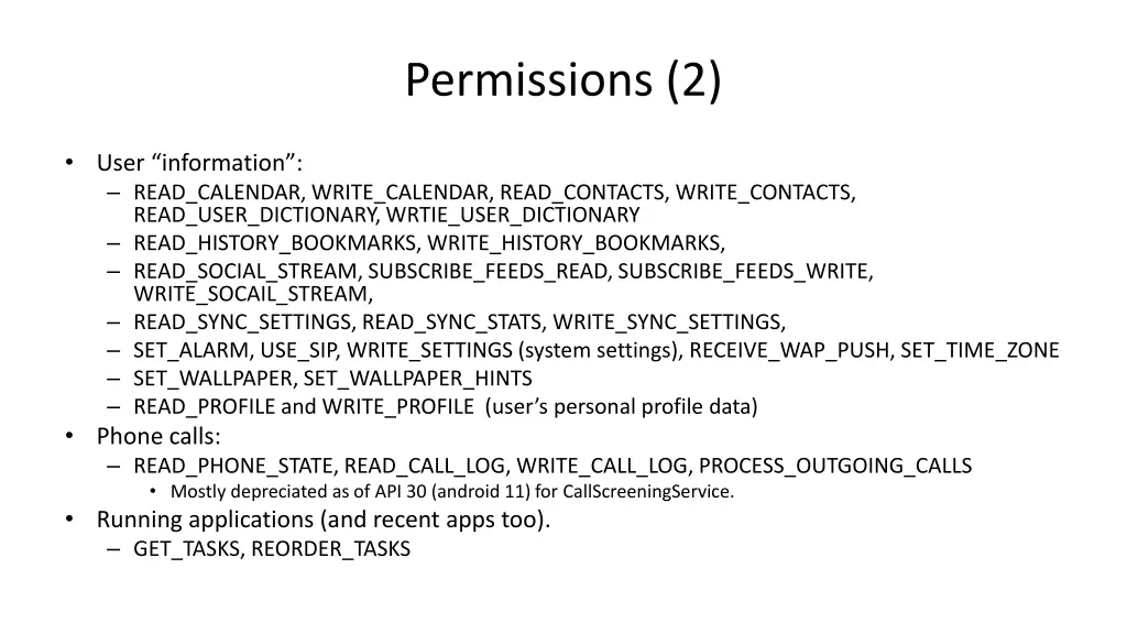 permissions 2