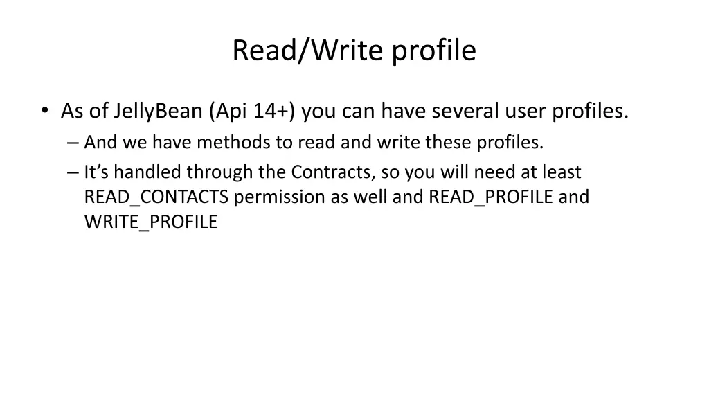 read write profile