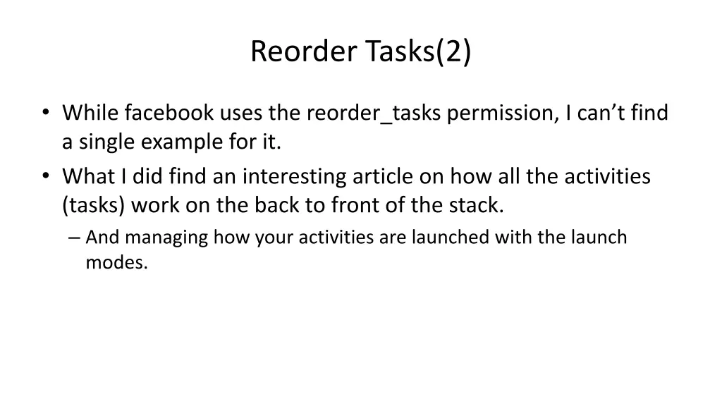 reorder tasks 2